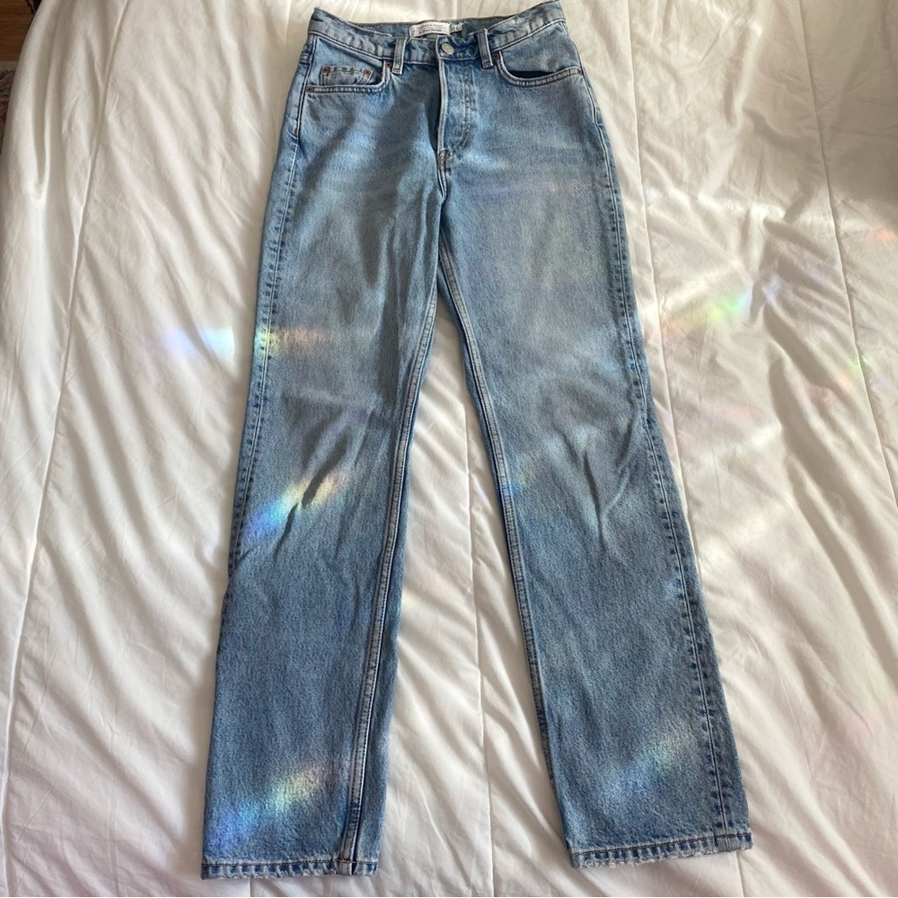 &Other Stories High Waisted Straight Leg Jeans SZ 26
